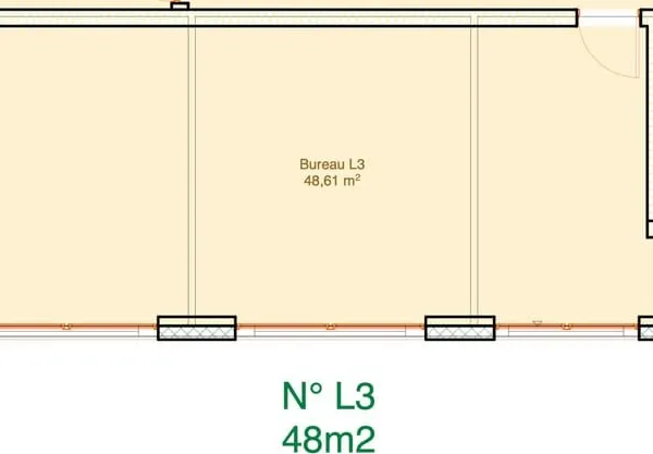 CHAPRAIS :Bureaux à finir livrés Brut 48 m2