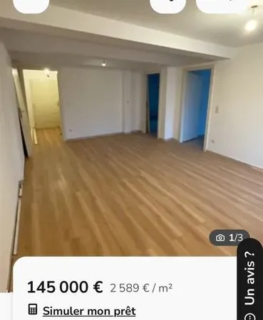 F2 refait hors centre mais proche cave parking privé