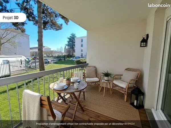 Senlis : appartement 3 pièces avec terrasse