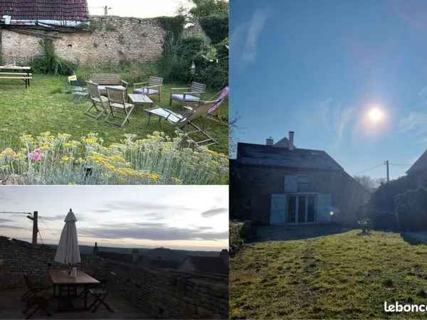 Ancienne grange rénovée - Loft rural 81 m² avec jardin et vue sur Vézelay