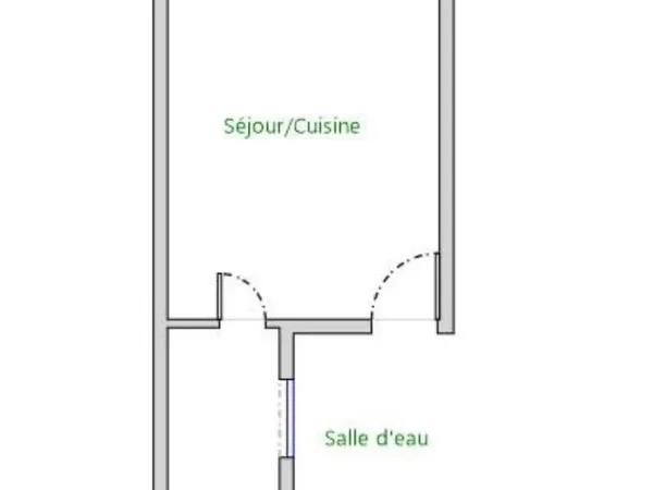 Studio 1 pièce 17 m²