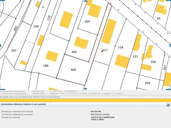 Terrain 960 m²