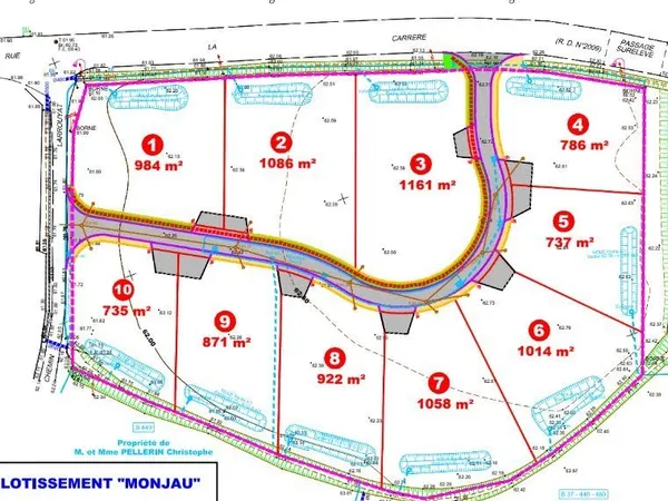 Terrain à bâtir 737 m²