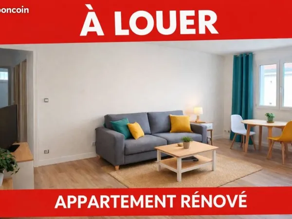 T3 rénové 57m² - 2 chambres - Centre Beaupréau + parking