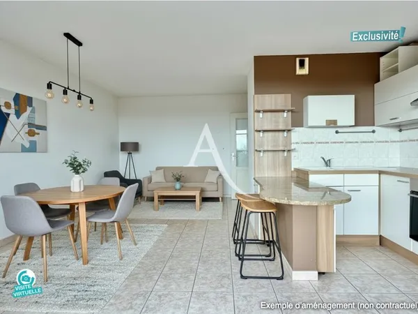 T2 - 43,40 m² - TERRASSE 20 m² - ASCENSEUR - CLIMATISATION - PARKING PRIVATIF