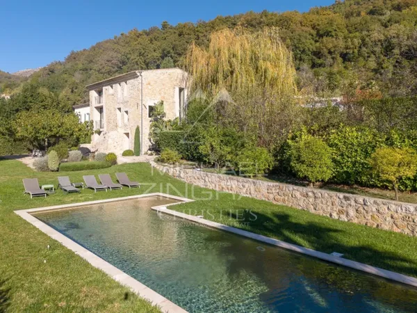 vence - charmante villa en pierre avec vue panoramique - 4 chamb