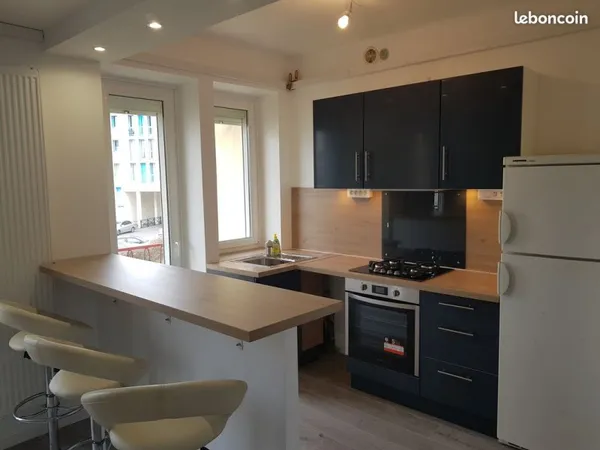 Joli Appartement lumineux 2 ch/living/cuisine/cave