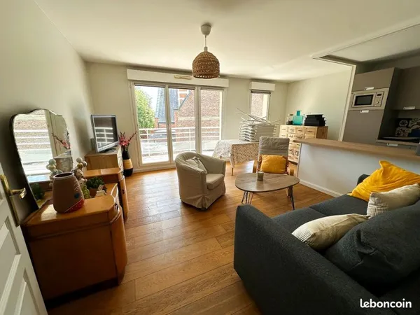 T2 meublé 55 m² - Terrasse SO + Parking - Résidence avec gardien - Tram Botanique 100 m