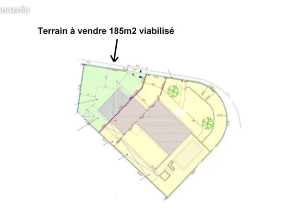 Terrain viabilisé 185 m2