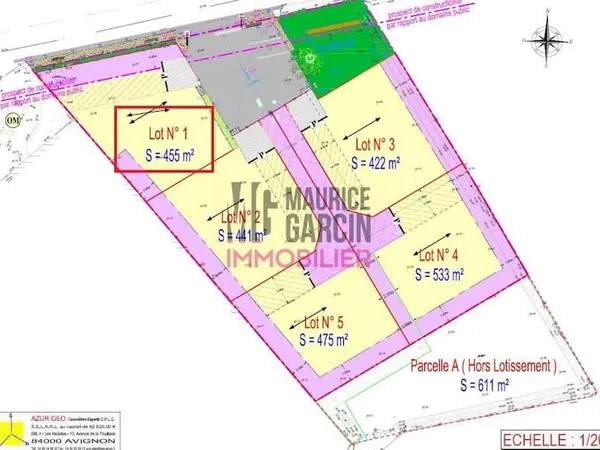 Terrain 455 m²