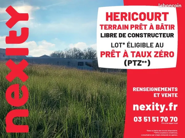 Terrain à Héricourt, de 973 m2, viabilisé et libre de constructeur