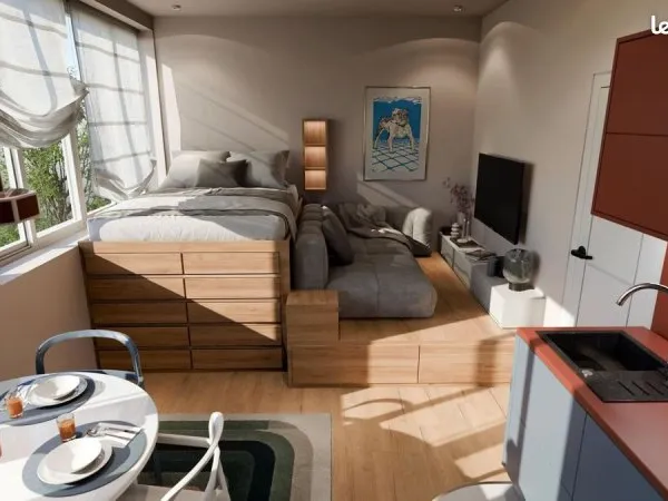 Studio 1 pièce 23 m²
