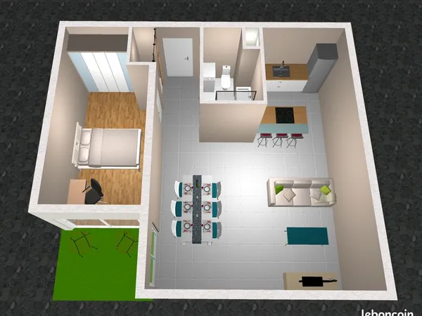 T2 meublé 53 m² refait à neuf