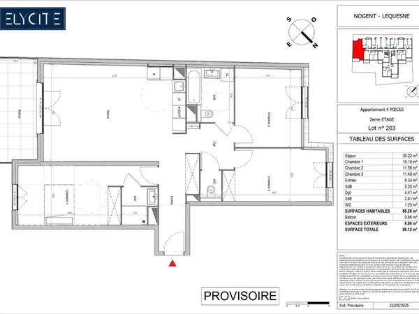 Appartement Nogent Sur Marne 4 pièce(s) 88.26 m2