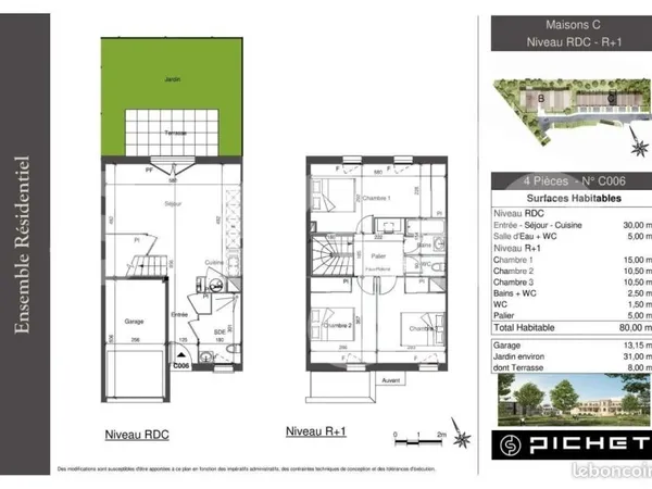Maison 4 pièces 80 m²