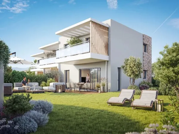 Maison contemporaine 4 pièces avec jardin, piscine