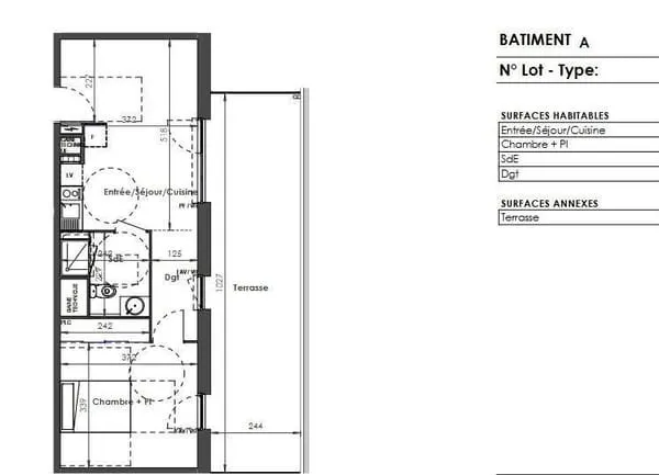 Appartement 2 pièces 41 m²