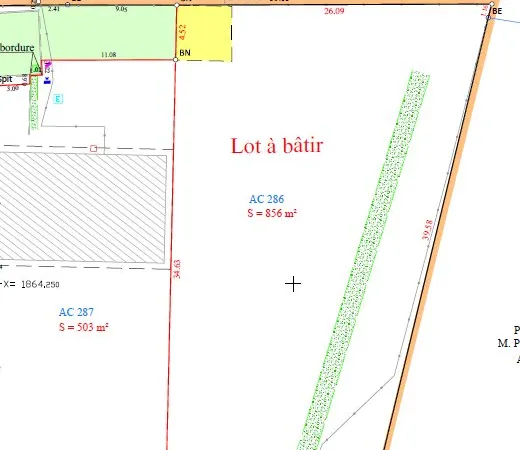 Terrain 856 m²