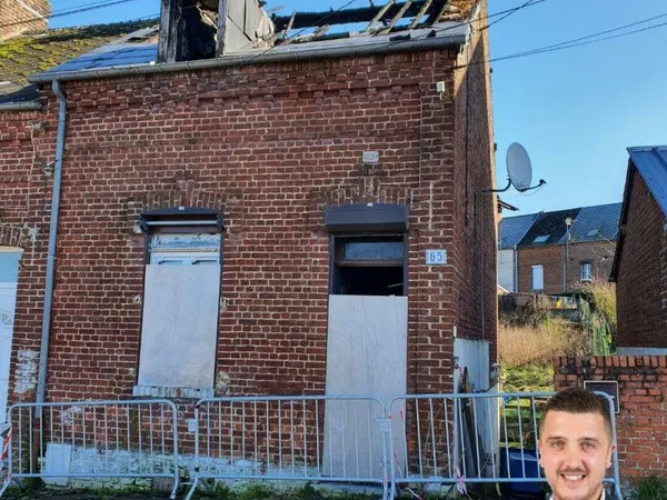 Maison Hirson 80 m2 incendiée