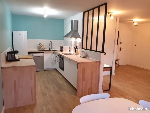 Agréable T2 refait à neuf avec grand salon, centre-ville