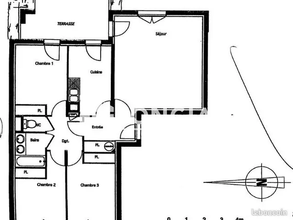 Appartement 4 pièces 82 m²