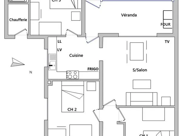 Chambre dans maison en colocation 3 pers