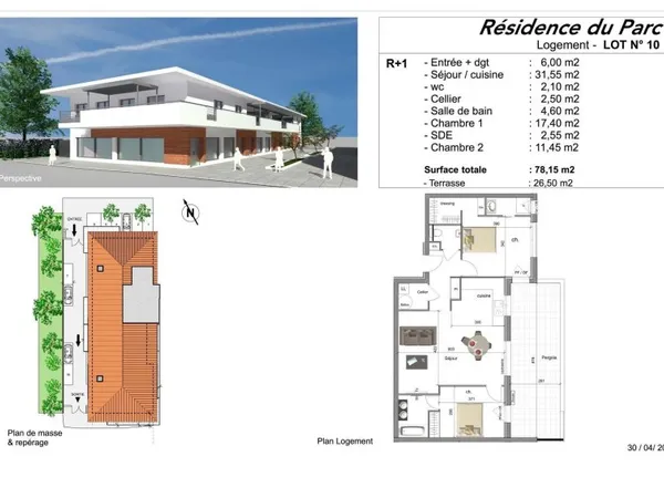 Appartement T3, plein centre, toutes commodités à pied, avec superbe balcon terrasse