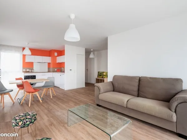 CAEN Nord proche CHU Location Grand F3 meublé et équipé à Bieville Beuville