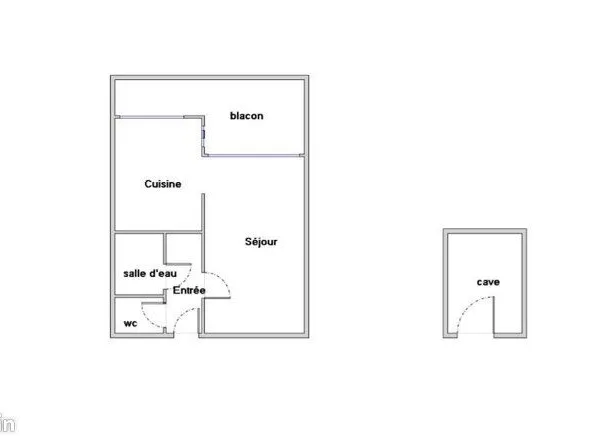 T1 bis 28m2 avec terrasse et parking privé - Angers centre