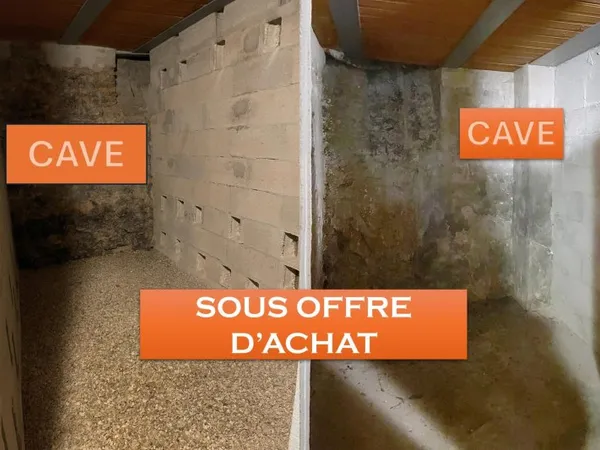 3 Caves 4 m² /9 m3 en volume de stockage à Belleville
