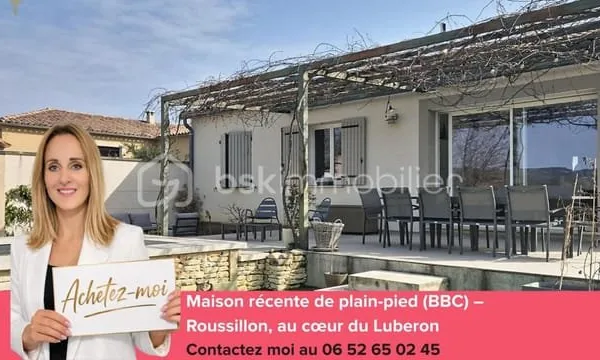 Maison récente de plain-pied - Roussillon, au coeur du Luberon