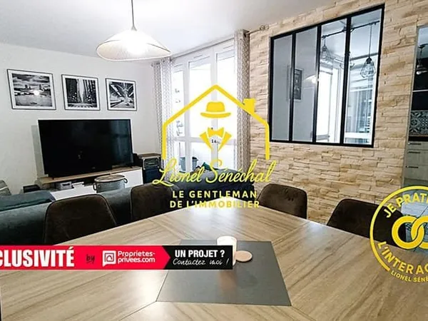 Appartement au RDC avec 2 balcons 4 pièces de 76 m2 secteur Pontlieue avec un accès direct au bord d