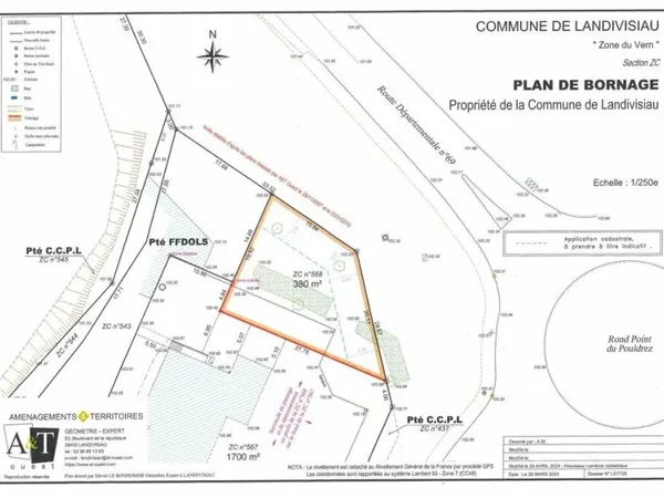 Terrain en individuel 380 m²