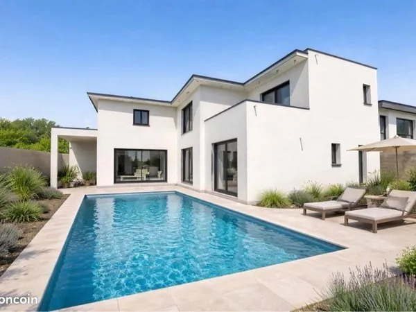 Villa contemporaine 275 m² - Séjour cathédrale - 300 m mer - Impasse au calme - Rochelongue