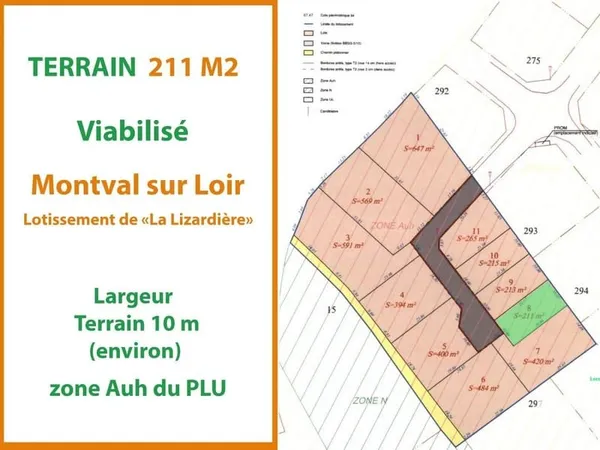 Terrain 211 m²