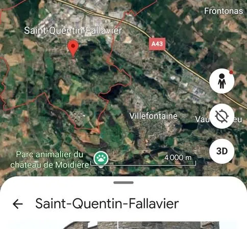 Terrain constructible à Saint Quentin Fallavier (38)