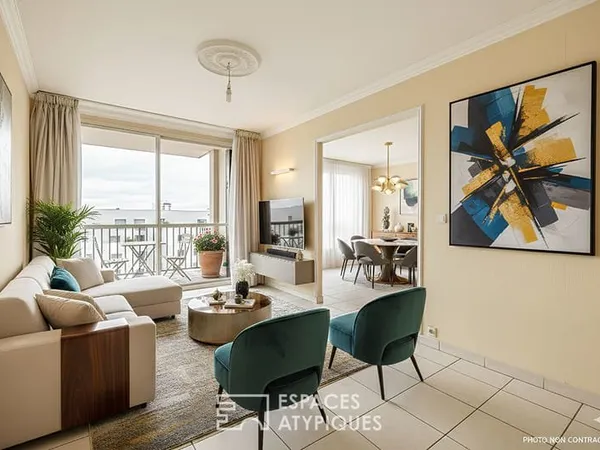 Appartement T4 avec balcons et vue dégagée en plein coeur de Saint-Priest