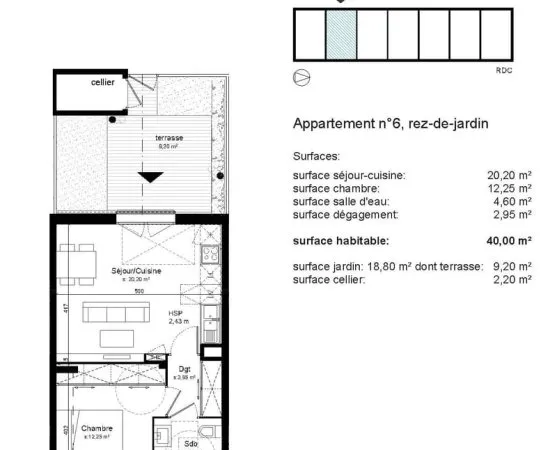 T2 avec jardin - Béziers secteur COURONDELLE