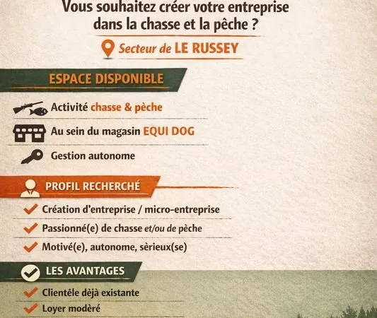 Opportunité Chasse & Pêche - Local 100 m² - LE RUSSEY