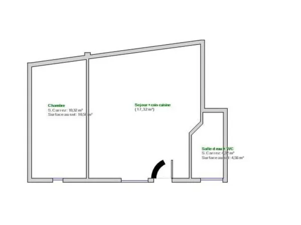 Appartement 2 pièces 32 m²