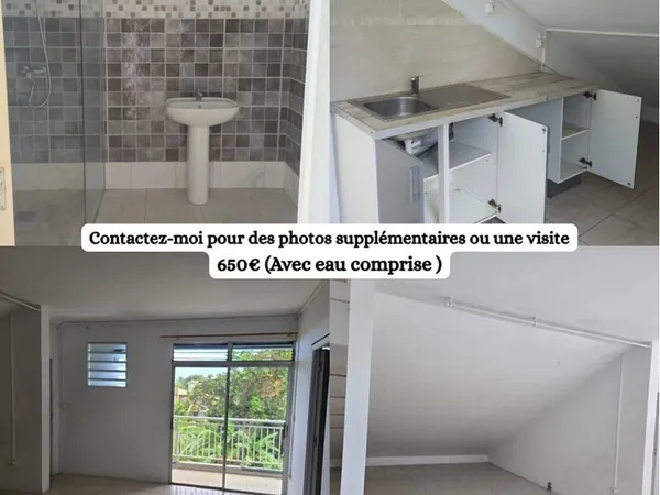 Grand F1 non meublé - 40 m² - Le Robert
