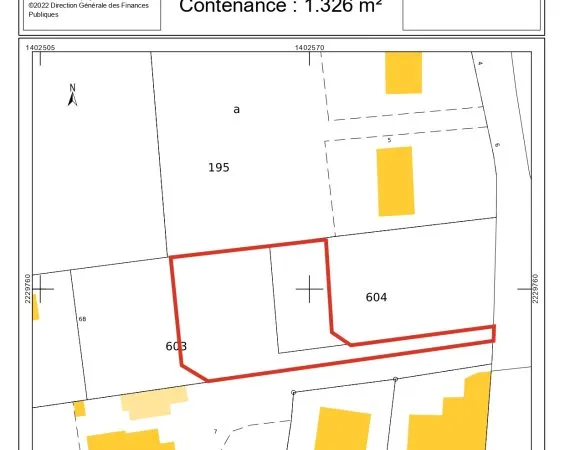 Terrain en individuel 1326 m²