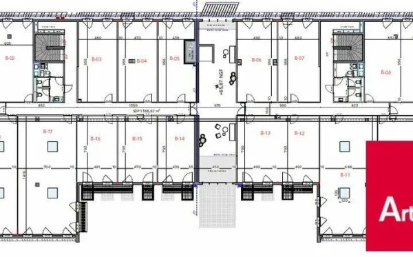 Bureau 58 m²