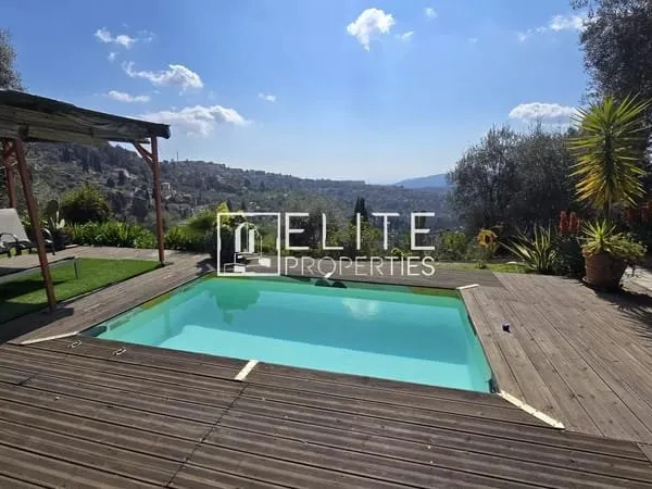 MAISON 5 PIÈCES DE 120 m² + PISCINE ET VUE MER PANORAMIQUE - GRASSE
