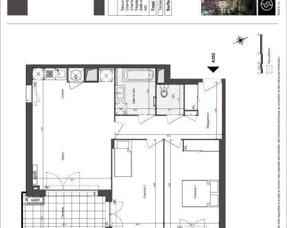 Appartement 3 pièces 68 m²