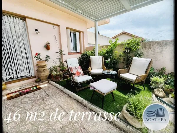 A VENDRE - appartement T3 avec 46 m2 terrasse - périphérie d'Agde