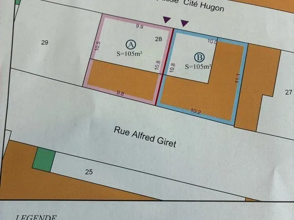Maison 50m2 à rénover entièrement avec terrain 105 m2-Cenon