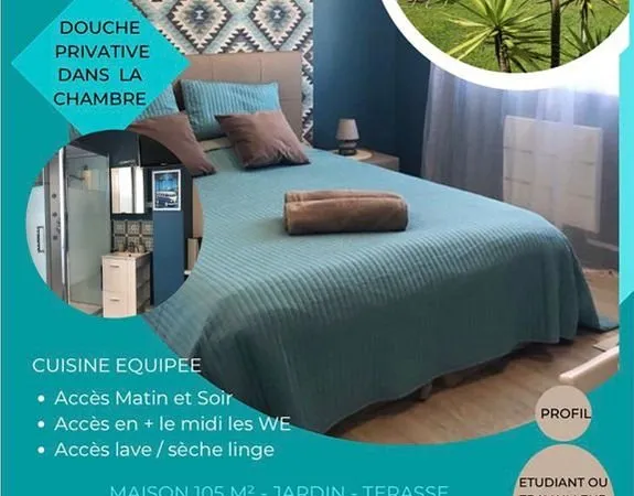 Libre 1er sept chambre chez l habitant avec sdb privée