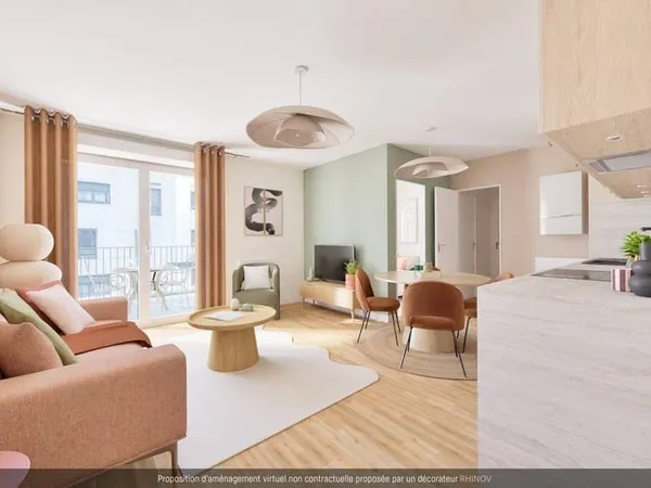 Appartement 3 pièces 53 m²