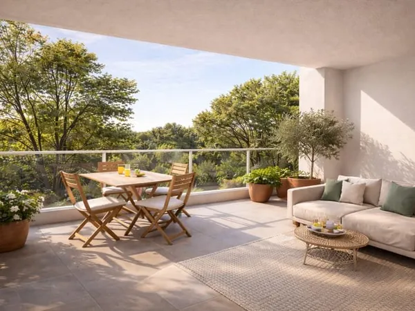 Dernier étage avec grande terrasse - T3 neuf à Aix-en-Provence Célony